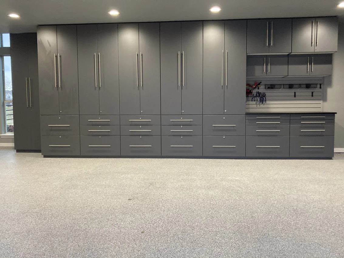 FULL WALL OF CHARCOAL WITH LOCKS image